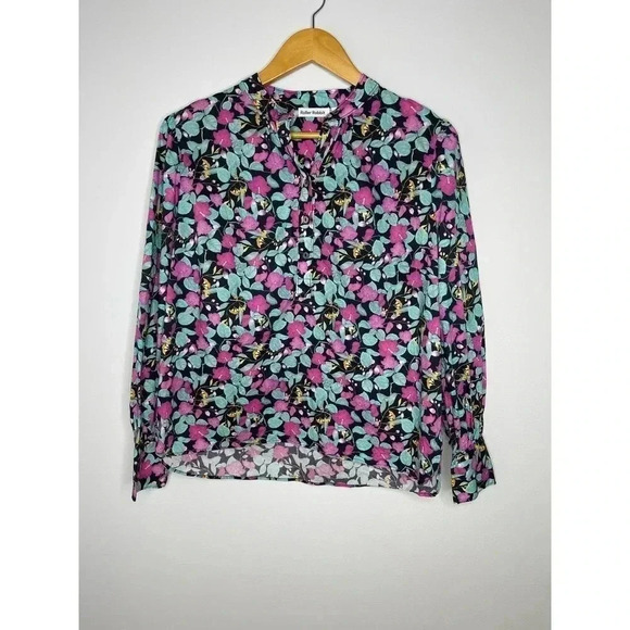 Roller Rabbit Manusa Glenda Cotton Top size M Floral - Picture 5 of 10